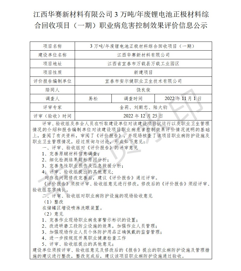 江西華賽新材料有限公司3萬噸年廢鋰電池正極材料綜合回收項目（一期）職業(yè)病危害控制效果評價信息公示.jpg